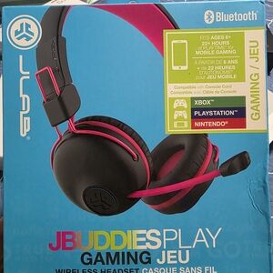 New In Box!  JBuddies Play Wireless Gaming Headset in Pink and Black